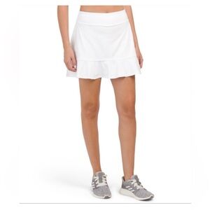 Tommy Bahama white solid ruffle hem skort S NWT